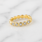 Bezel Set Diamond Eternity Band | Lab Grown | 14K Gold Anniversary Ring