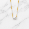 Round & Pear Lab Diamond Duo Necklace