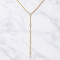 Marquise Cut Diamond Lariat Necklace | Lab Grown | 14K / 18K Gold