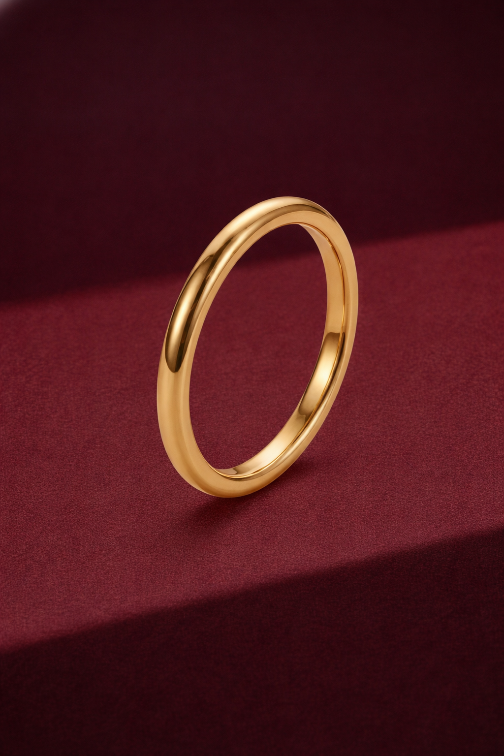 Solid Gold Stackable Band, Minimalist Gold Ring, Plain Gold Wedding Band, Stackable Gold Ring, Dainty Gold Band