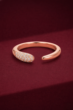 Asymmetrical Open Cuff Diamond Band, Pave Diamond Stackable Ring, Modern Open Diamond Ring, Minimalist Gold Band, Unique Stackable Band