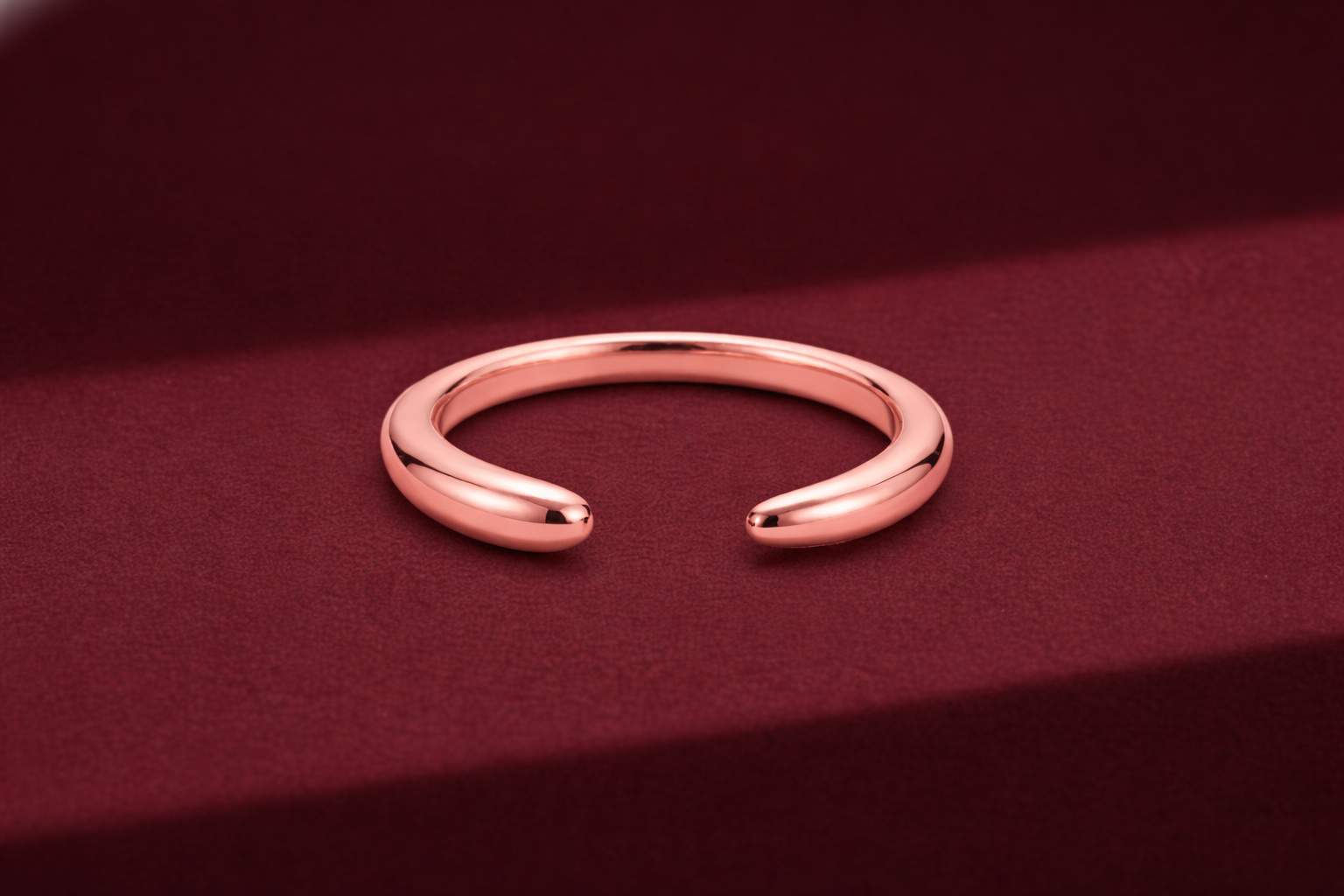 Open Cuff Gold Band, Minimalist Gold Stackable Ring, Open Gold Ring, Plain Gold Band, Modern Stackable Gold Band