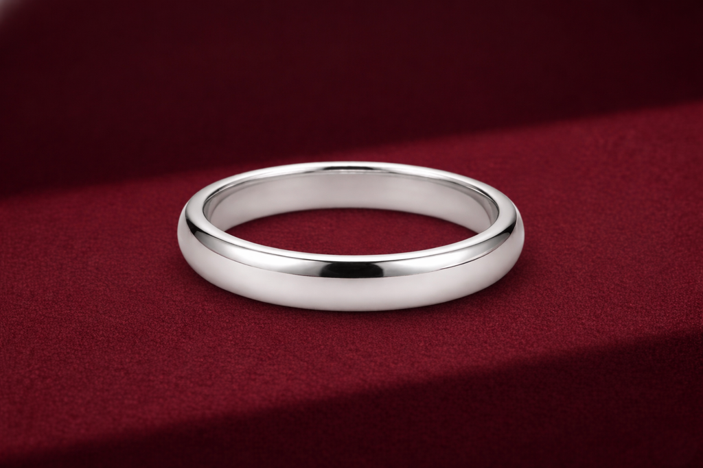 Solid Gold Band 4.2 mm Wedding Band, Minimalist Gold Ring, Classic Plain Band, Stackable Gold Ring, Unisex Wedding Ring
