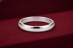 Solid Gold Band 4.2 mm Wedding Band, Minimalist Gold Ring, Classic Plain Band, Stackable Gold Ring, Unisex Wedding Ring