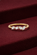 Multi Shape Diamond Ring, Mixed Cut Diamond Band, Minimalist Diamond Ring, Prong Set Diamond Ring, Stackable Gold Diamond Ring