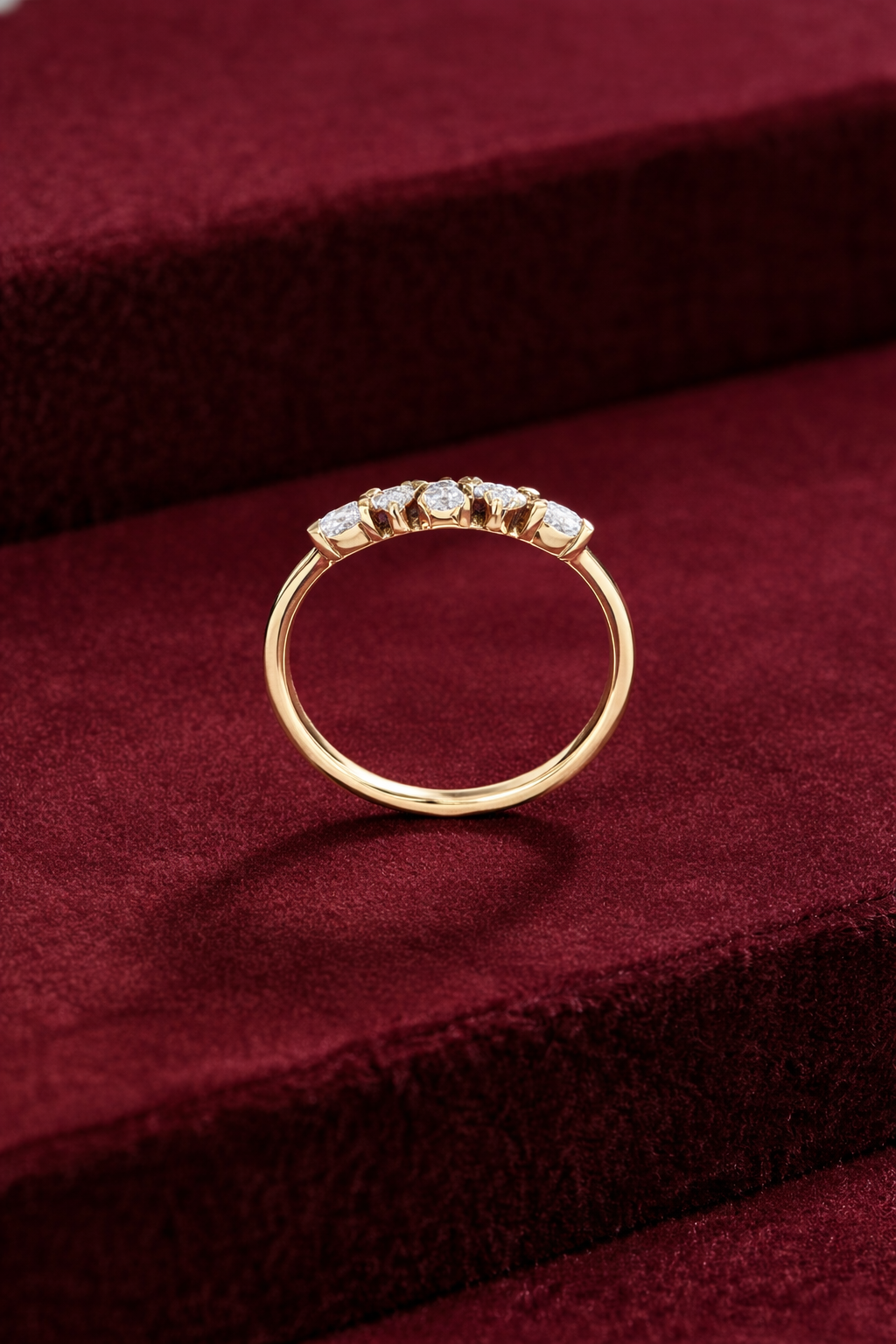 Multi Shape Diamond Ring, Mixed Cut Diamond Band, Minimalist Diamond Ring, Prong Set Diamond Ring, Stackable Gold Diamond Ring