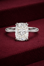 Elongated Cushion Cut Engagement Ring | Lab Grown Diamond | 14K Yellow Gold Classic Solitaire