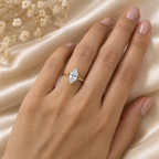 Lab Grown Diamond Ring, 3 Carat Marquise Step Cut Diamond, Marquise Engagement Ring, Unique Gold Ring, Custom Engagement Ring