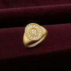 Art Deco Engagement Ring | Lab Grown Diamond | 18K Gold | F-VS Quality