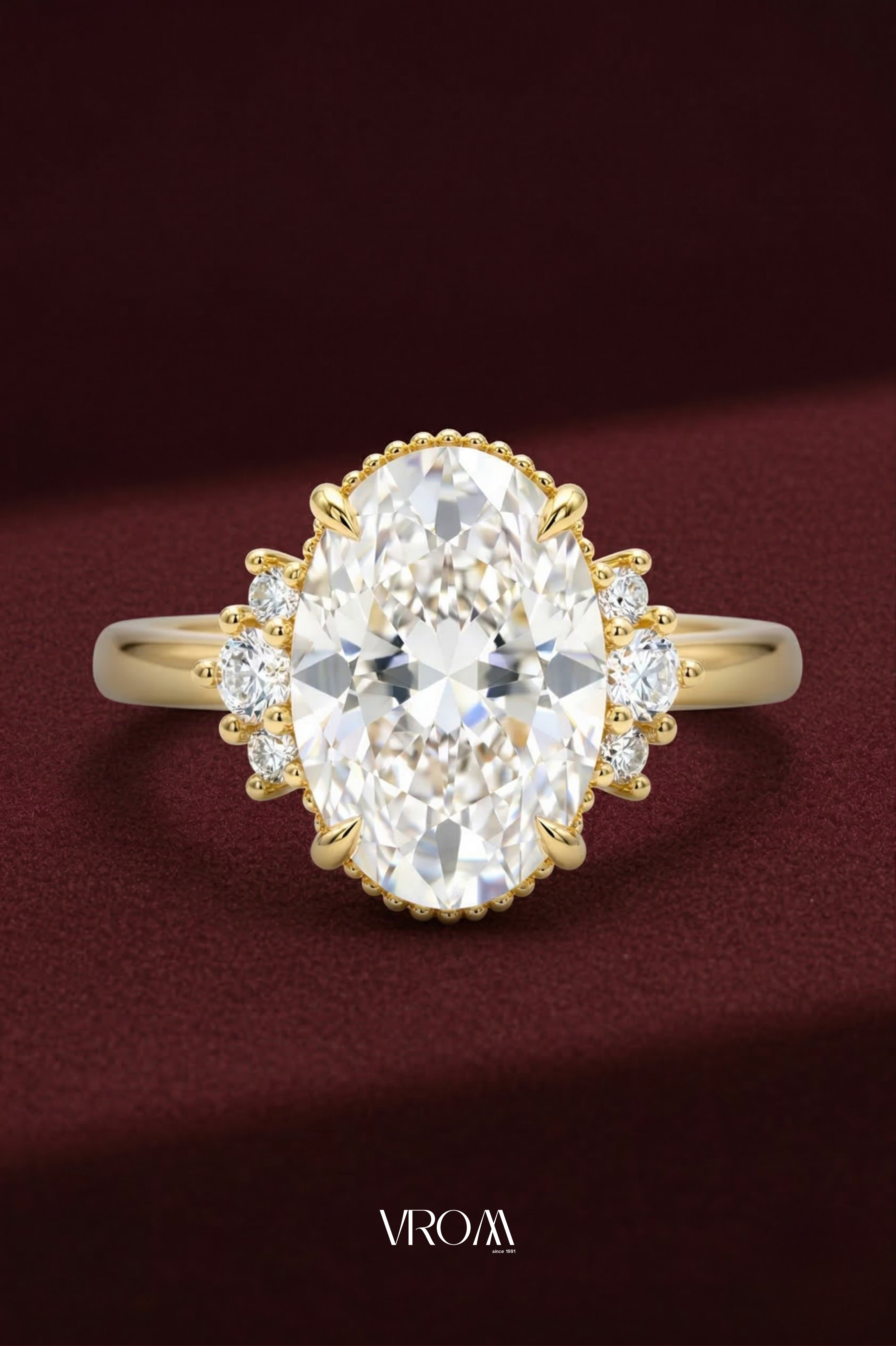 Oval Diamond Stackable Ring, Multi Band Diamond Ring, Marquise and Round Diamond Ring, 3 Band Stack Ring, Statement Engagement Ring
