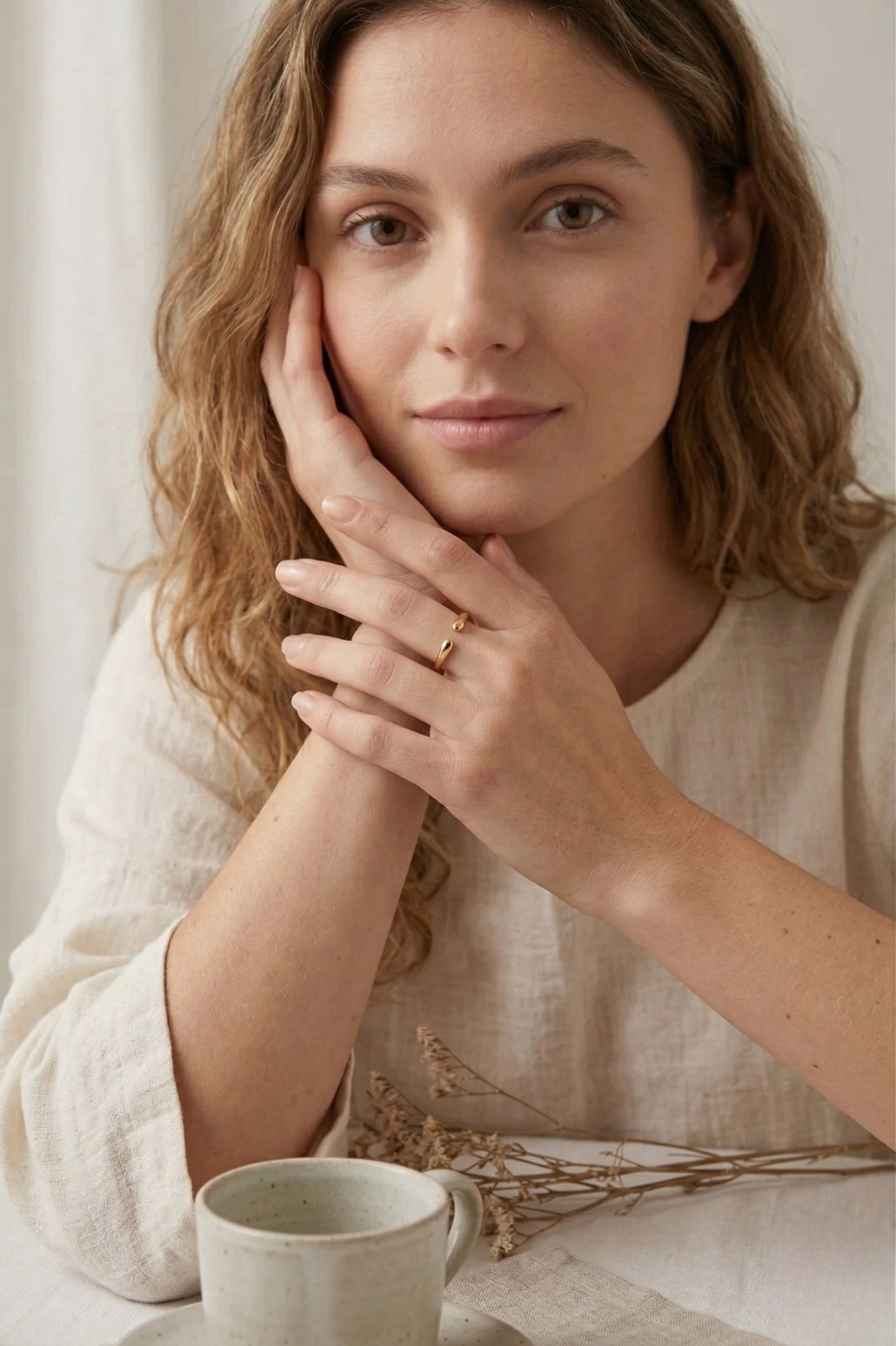 Open Cuff Gold Band, Minimalist Gold Stackable Ring, Open Gold Ring, Plain Gold Band, Modern Stackable Gold Band