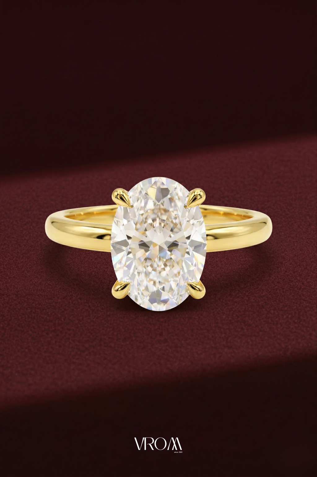 Oval Diamond Stackable Ring, Four Band Diamond Ring, Lab Grown Diamond Engagement Ring, Multi Band Pave Ring, Statement Gold Ring