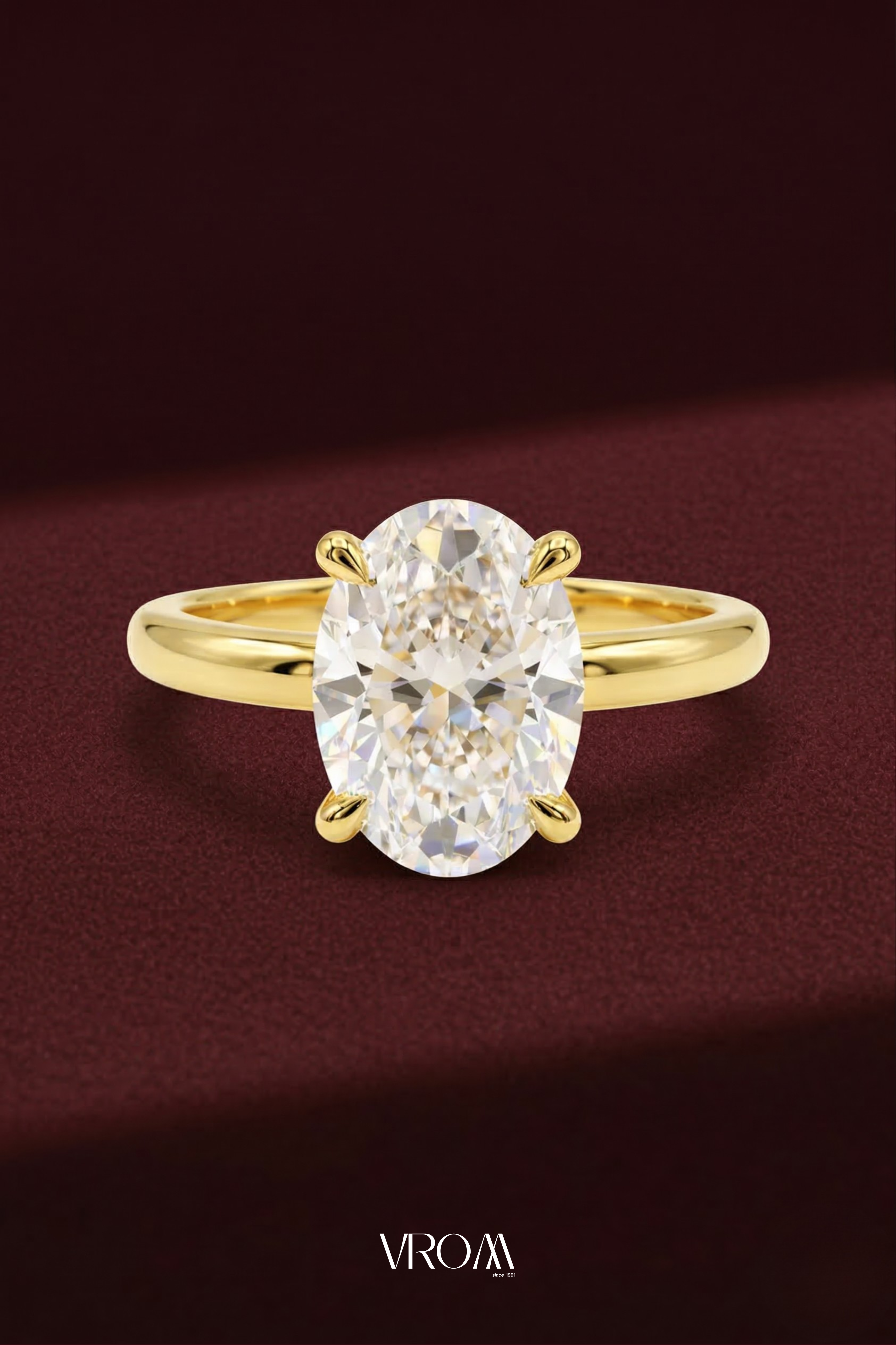 Oval Diamond Stackable Ring, Four Band Diamond Ring, Lab Grown Diamond Engagement Ring, Multi Band Pave Ring, Statement Gold Ring