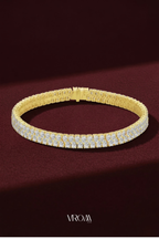 Pear Diamond Tennis Bracelet 7.50 CT, Double Row Pear Diamond Bracelet, Luxury Diamond Bracelet, Statement Gold Bracelet, Bridal Jewelry