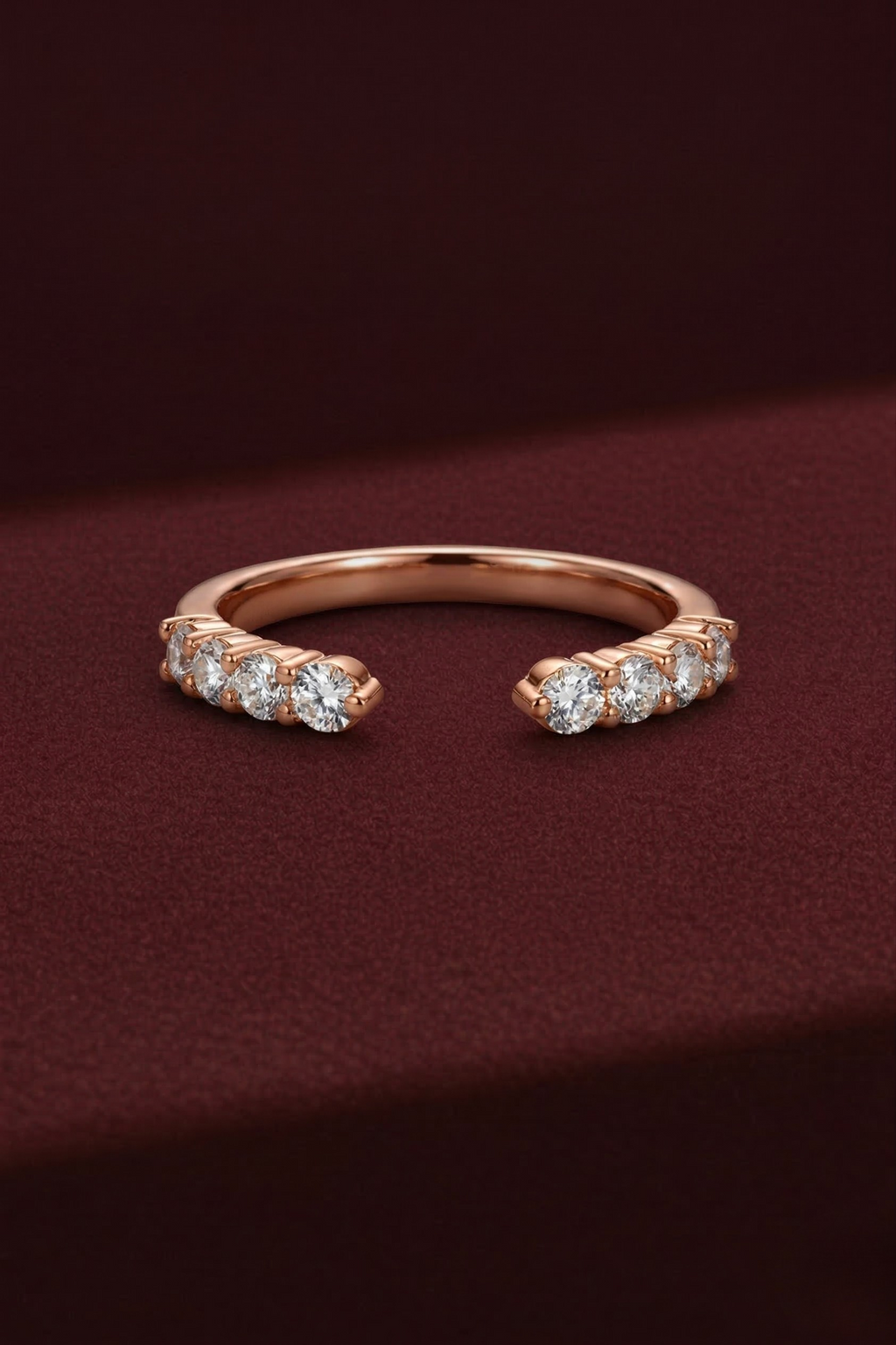 Round Diamond Stackable Band, Dainty Diamond Band Ring, Minimalist Diamond Wedding Band, Stackable Gold Diamond Band, Fine Jewelry Ring