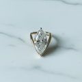 Marquise Cut Solitaire Ring | Lab Grown Diamond | 14K Yellow Gold