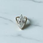 Marquise Cut Solitaire Ring | Lab Grown Diamond | 14K Yellow Gold