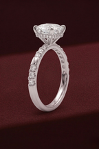 Princess Diamond Engagement Ring 2.05 Carat, Hidden Halo Diamond Ring, Princess Cut Diamond Ring with Side Stones, Engagement Ring, Lab Ring