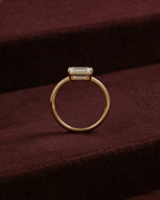Emerald Cut Diamond Engagement Ring, Emerald Solitaire Diamond Ring, Prong Set Emerald Diamond Ring, Minimalist Diamond Ring, Gold Ring