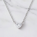 Dainty Heart Pendant Necklace | Lab Grown Diamond | 14K Yellow Gold Minimal Style