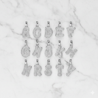 Diamond Initial Letter Pendant | Lab Grown Diamond | 14K Yellow Gold Pave Alphabet Charm
