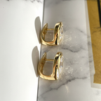 Marquise Stud Earrings Bezel Setting | Lab Grown Diamond | 14K Yellow Gold Fine Jewelry