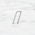Minimal Angle Earrings Geometric Bar Style | Lab Grown Diamond | 14K Yellow Gold