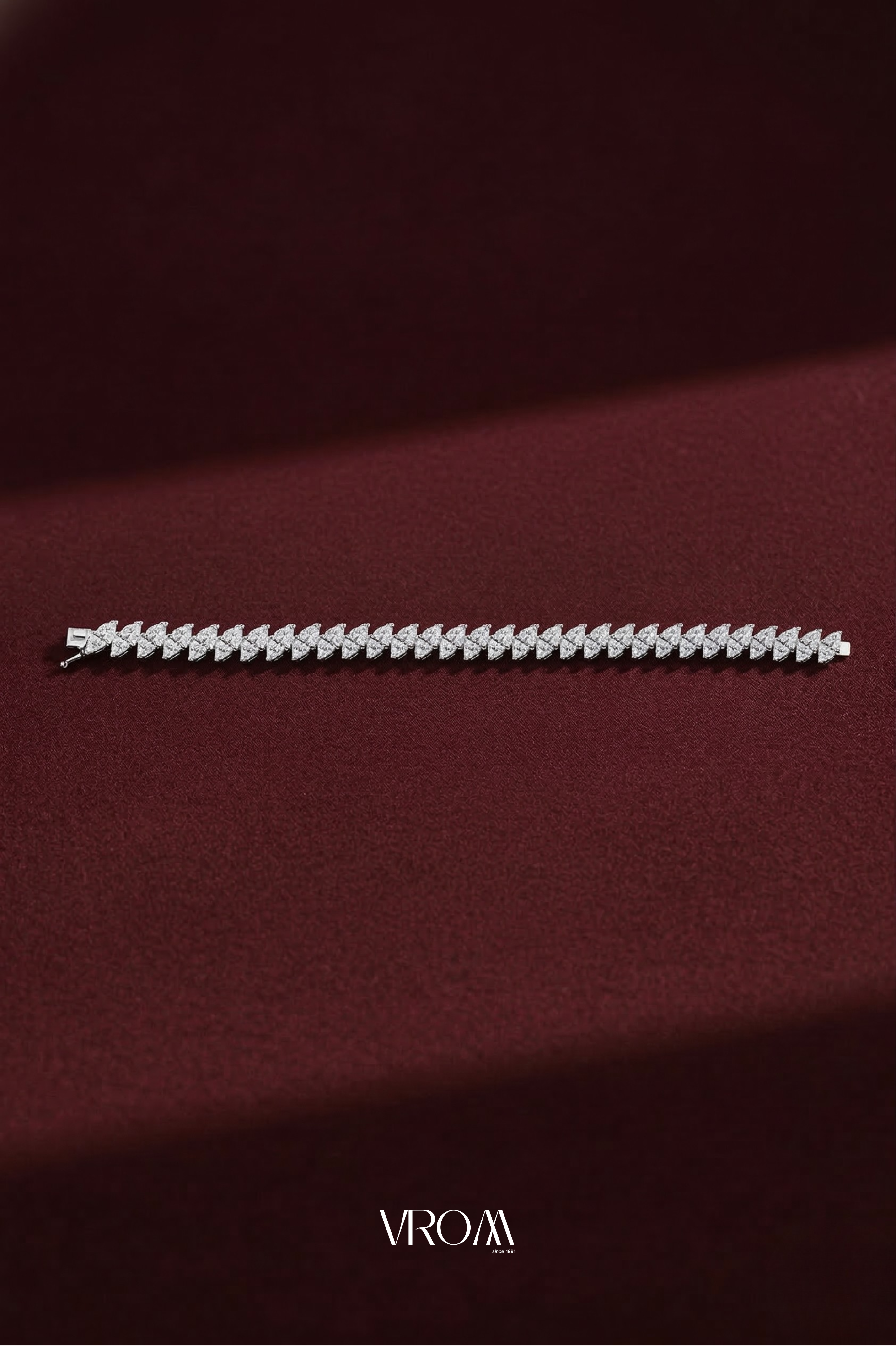 Marquise Diamond Tennis Bracelet 14 CT, Luxury Diamond Bracelet, Feather Style Diamond Bracelet, Statement Gold Bracelet, Marquise Jewelry