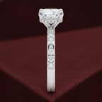 Princess Diamond Engagement Ring 2.05 Carat, Hidden Halo Diamond Ring, Princess Cut Diamond Ring with Side Stones, Engagement Ring, Lab Ring