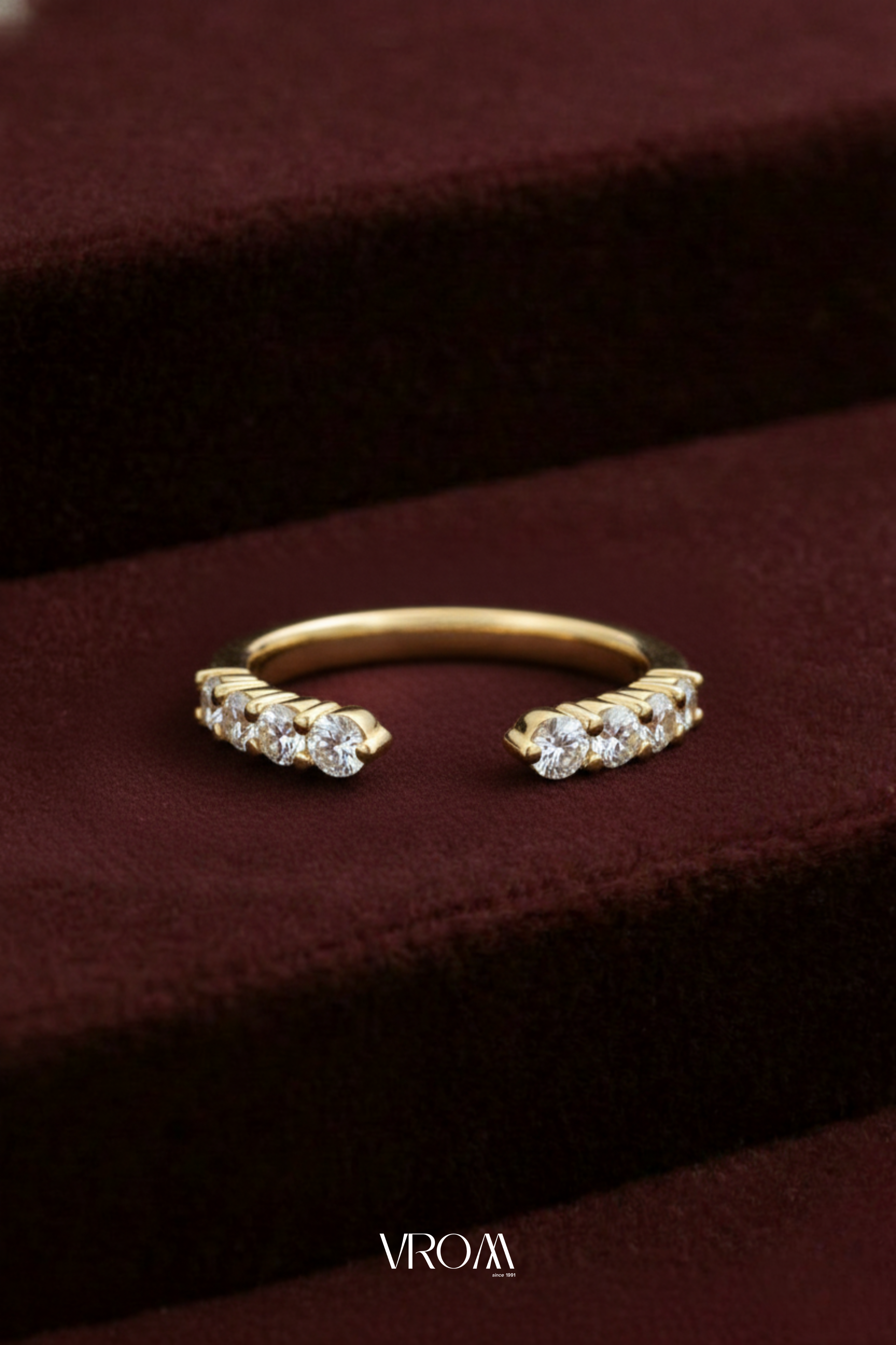 Princess Cut Diamond Stackable Ring, Two Band Diamond Ring, Lab Grown Diamond Engagement Ring, Minimal Pave Band Ring, Gold Bridal Ring