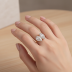 Elegant Pear & Marquise Toi et Moi Ring | Lab Grown Diamond | 14K Yellow Gold