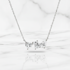 Modern Multi Shape Pendant Necklace | Lab Grown Diamond | 14K Yellow Gold Fine Jewelry