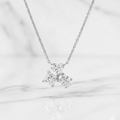 Heart Oval & Princess Multi Shape Pendant Necklace | Lab Grown Diamond | 14K Yellow Gold Minimal Design