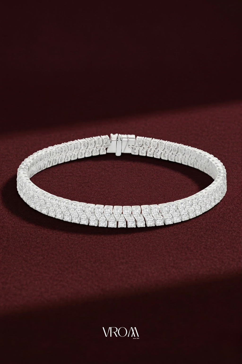 Pear Diamond Tennis Bracelet 7.50 CT, Double Row Pear Diamond Bracelet, Luxury Diamond Bracelet, Statement Gold Bracelet, Bridal Jewelry
