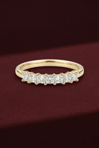 Princess Cut Diamond Stackable Band, Princess Diamond Wedding Band, 1 Carat Diamond Band, Stackable Gold Diamond Ring, Minimalist Band