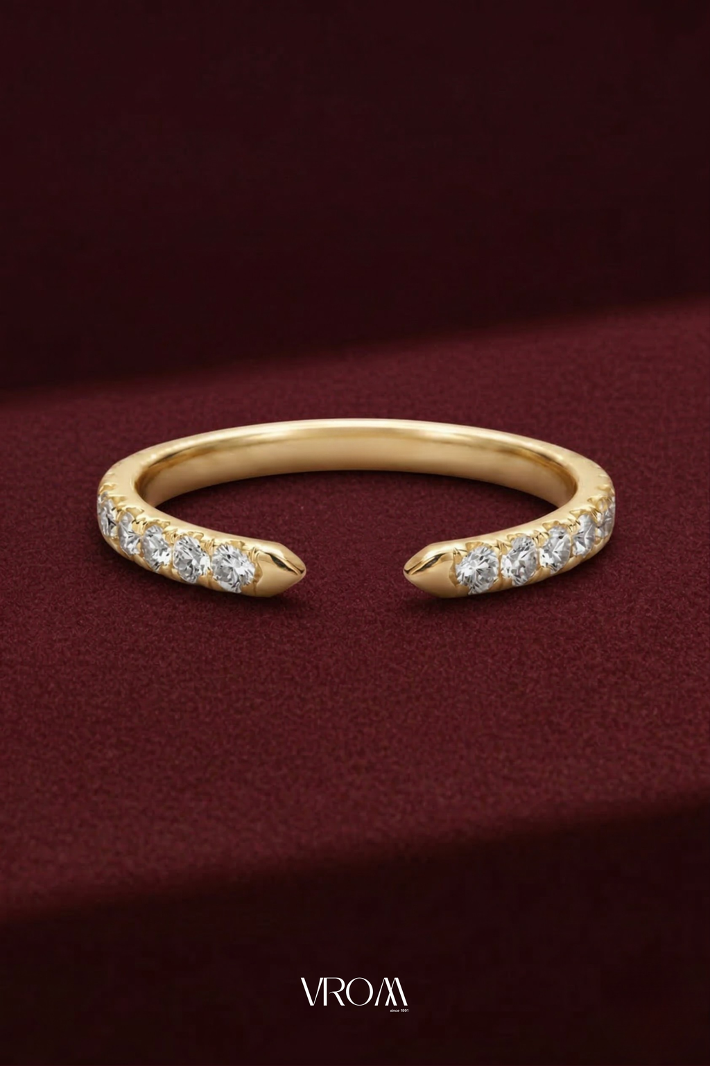 Oval Diamond Stackable Ring, Four Band Diamond Ring, Lab Grown Diamond Engagement Ring, Multi Band Pave Ring, Statement Gold Ring
