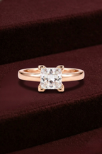 Princess Cut Diamond Engagement Ring, 1.05 Carat Princess Diamond Ring, Solitaire Diamond Ring, Minimalist Gold Ring, Classic Diamond Ring