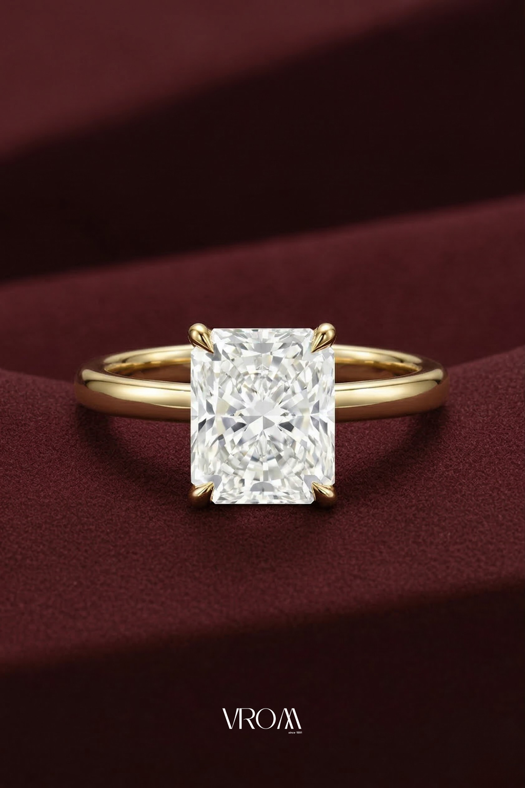 Radiant Cut Diamond Stackable Ring 2.65 CT, Multi Band Diamond Ring, 4 Band Stack Ring, Statement Engagement Ring, Gold Diamond Ring