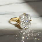 Modern Cushion Solitaire Engagement Ring | Lab Grown Diamond | 14K Yellow Gold