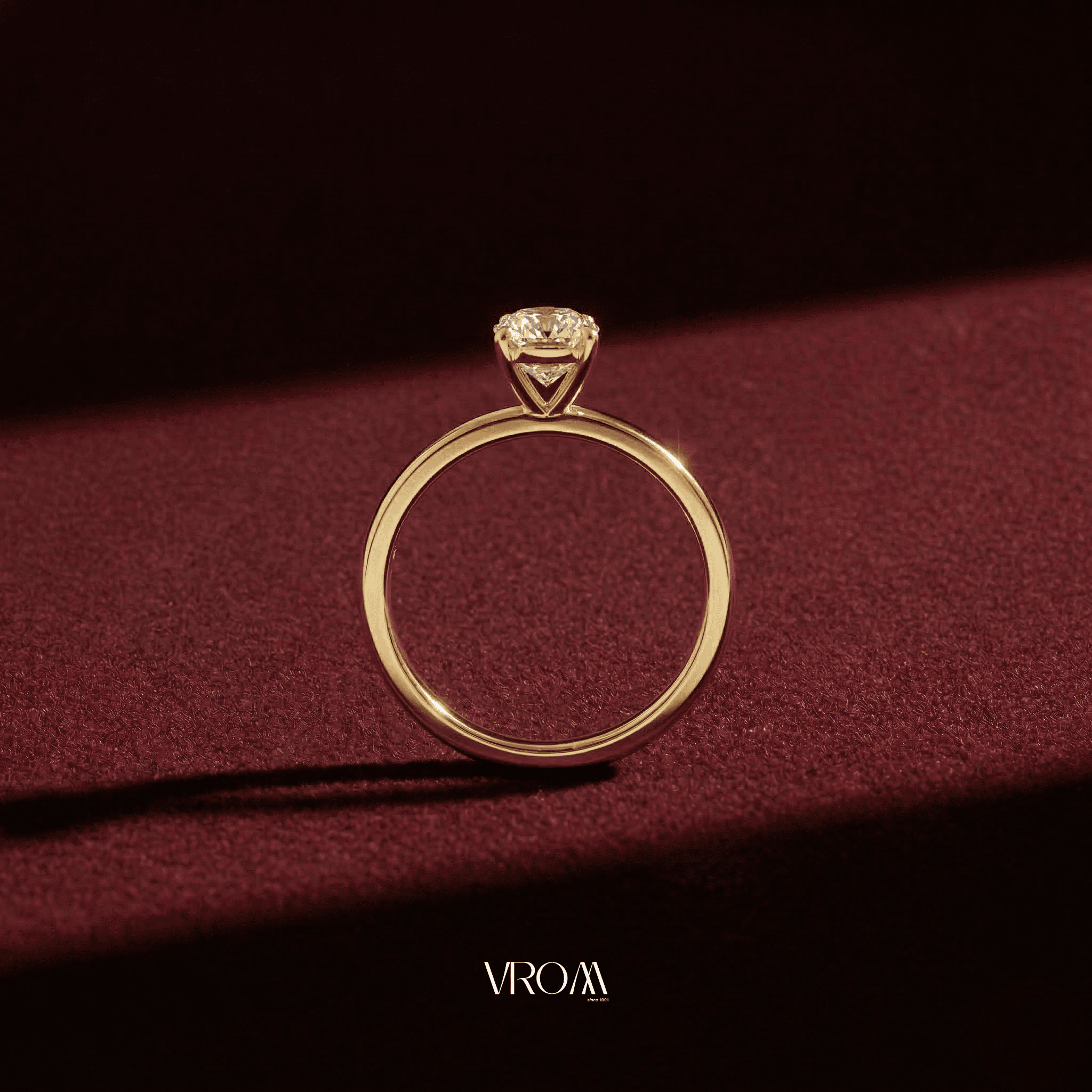 Emerald Cut Lab Grown Diamond Solitaire Engagement Ring in Solid 14K Gold