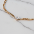 Pear Diamond Bezel Bracelet | Lab Grown Diamond | 14K Yellow Gold Minimalist