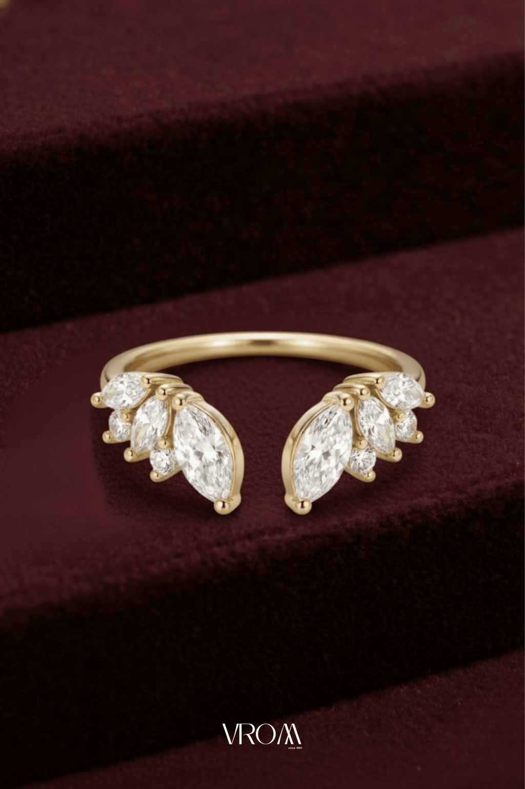 Oval Diamond Stackable Ring, Four Band Diamond Ring, Lab Grown Diamond Engagement Ring, Multi Band Pave Ring, Statement Gold Ring