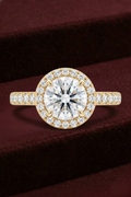 Round Diamond Halo Engagement Ring, Round Cut Diamond Ring with Pave Band, Tiger Prong Diamond Ring, Halo Diamond Ring, Gold Engagement Ring