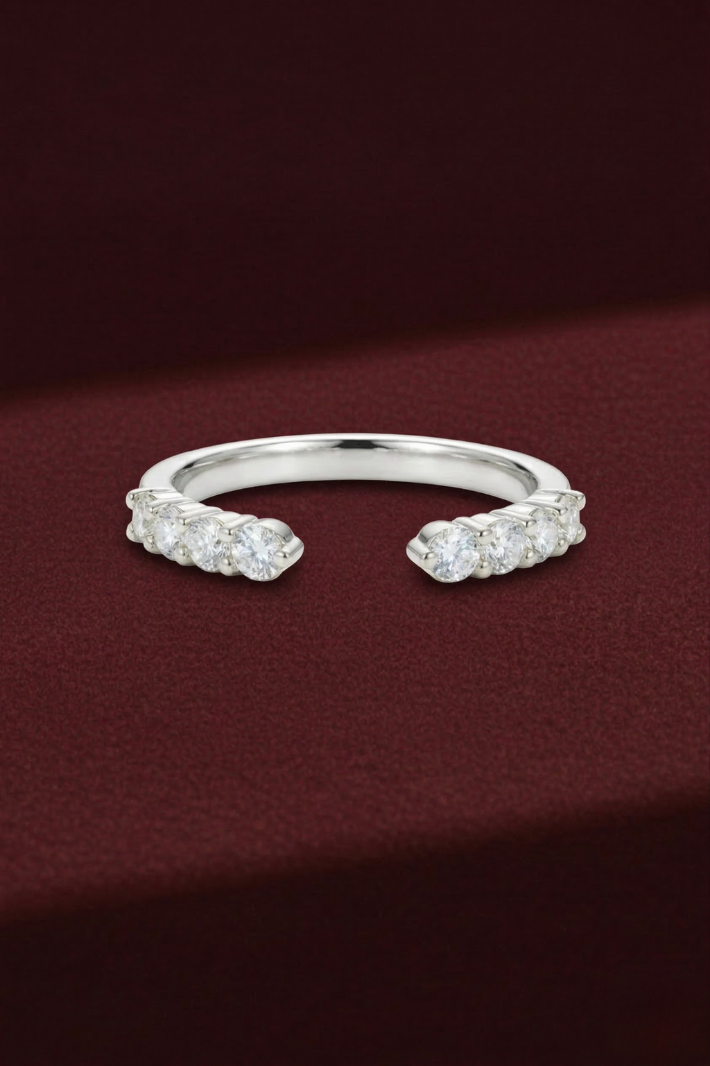 Round Diamond Stackable Band, Dainty Diamond Band Ring, Minimalist Diamond Wedding Band, Stackable Gold Diamond Band, Fine Jewelry Ring