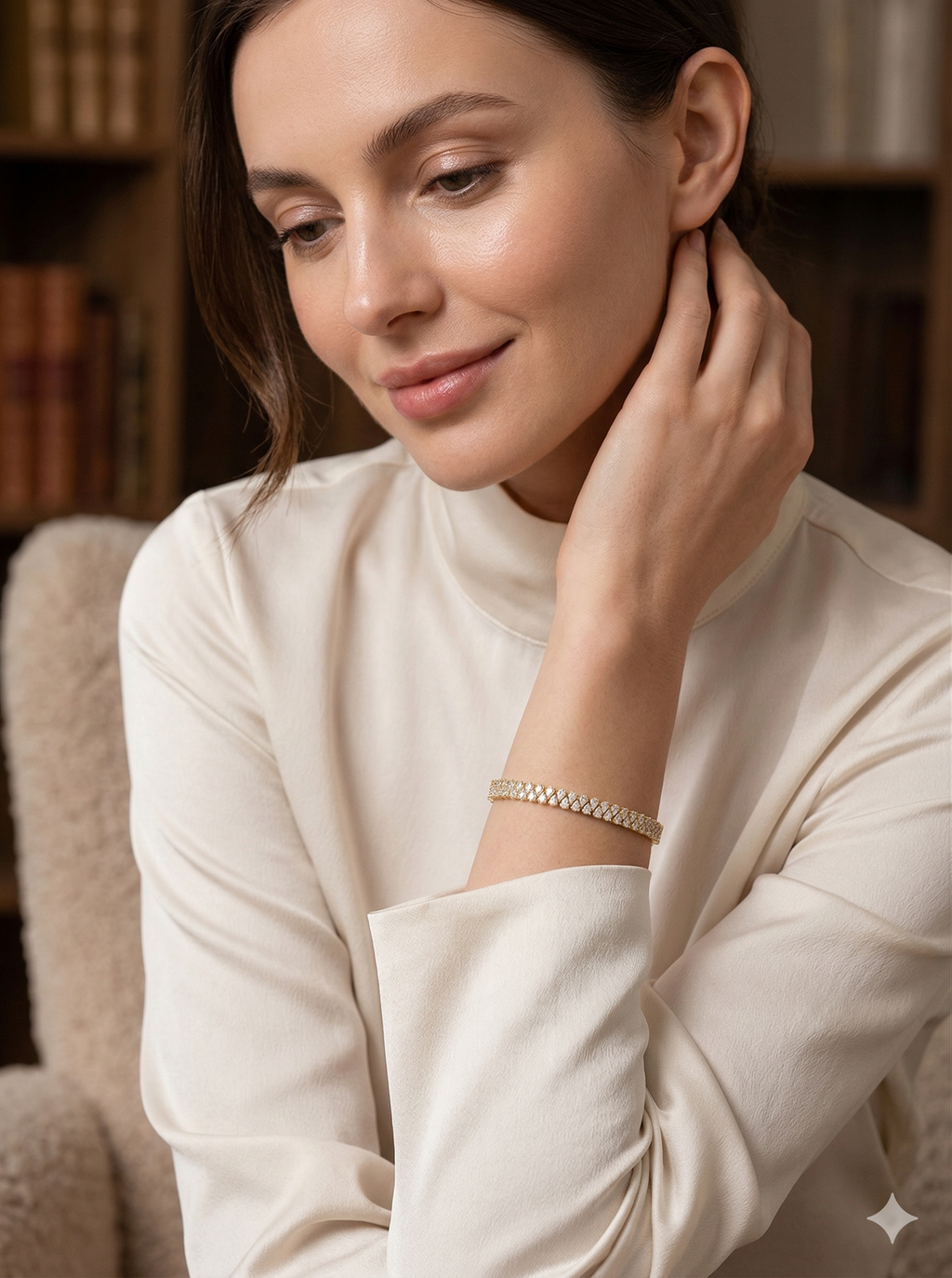 Pear Diamond Tennis Bracelet 7.50 CT, Double Row Pear Diamond Bracelet, Luxury Diamond Bracelet, Statement Gold Bracelet, Bridal Jewelry