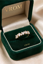 Pear and Round Diamond Stackable Band, Mixed Shape Diamond Ring, Lab Grown Diamond Band, Wedding Band, Minimal Gold Stack Ring