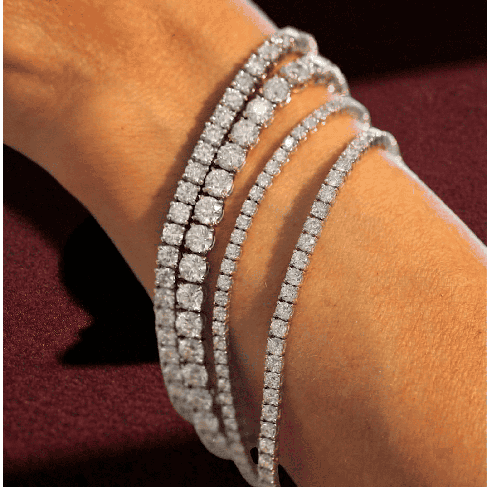 Classic Round Lab Diamond Tennis Bracelet