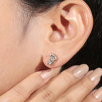 Modern Baby Feet Cut Stud Earrings