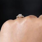 2.08ct Emerald Bar Set 5 Stone Ring with Baguette Accents