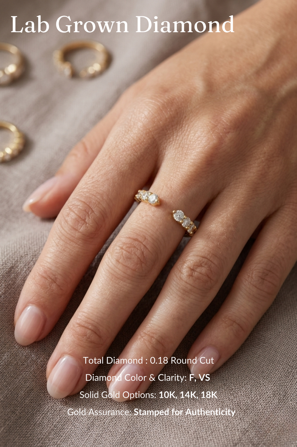 Round Diamond Stackable Band, Dainty Diamond Band Ring, Minimalist Diamond Wedding Band, Stackable Gold Diamond Band, Fine Jewelry Ring